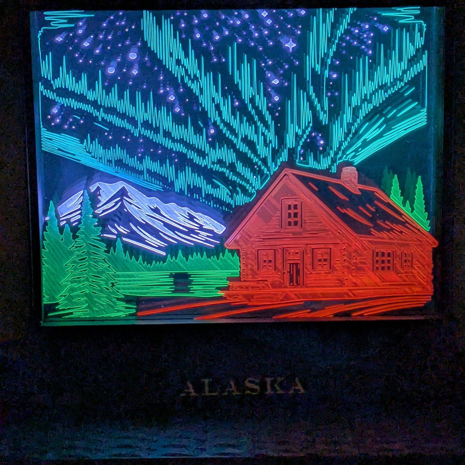 Alaskan Cabin Scene